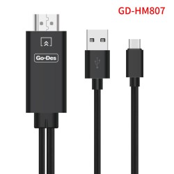 Go Des GD-HM807 2 in 1 Usb-C HDTV Kablo - Go Des