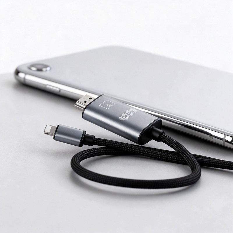 Go Des GD-HM812S HDTV Lightning to HDMI Ses ve Video Adaptörü - 3