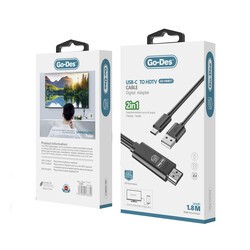 Go Des GD-HM817 2 in 1 4K UHD HDMI Cable - 3