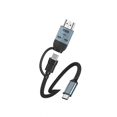 Go Des GD-HM825 8K Görüntü Kalitesi 2in1 Type-C to HDMI Adaptör 2M - Go Des