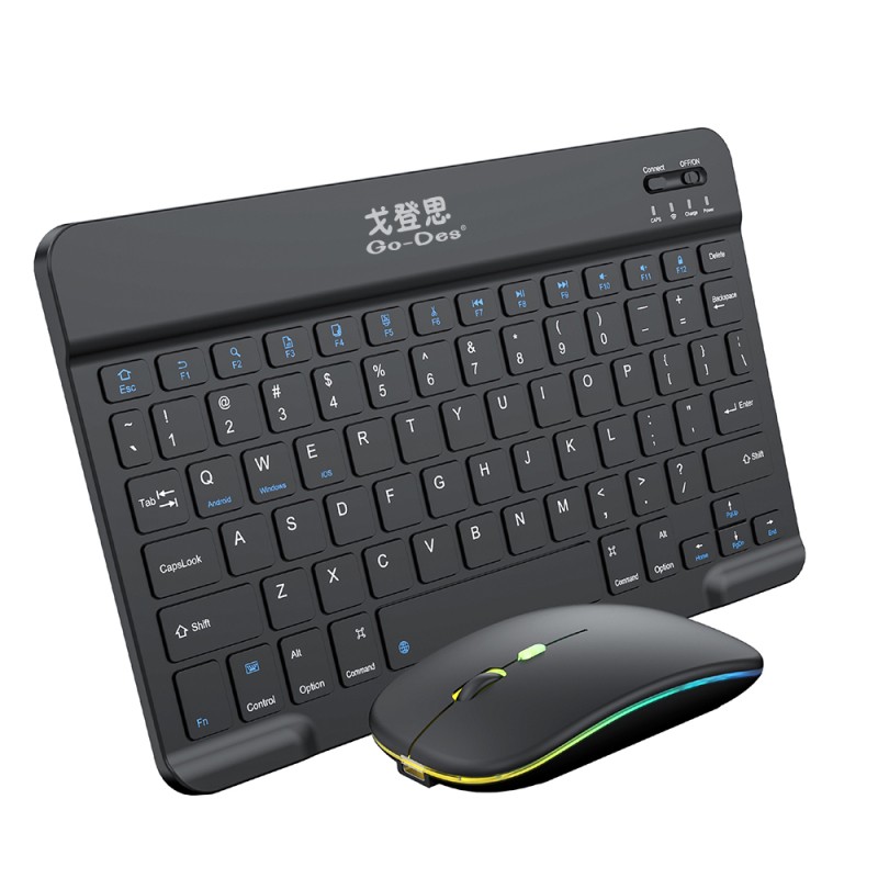 Go Des GD-KB323 Ergonomic 2-in-1 Bluetooth Wireless Keyboard and Mouse Set - 1