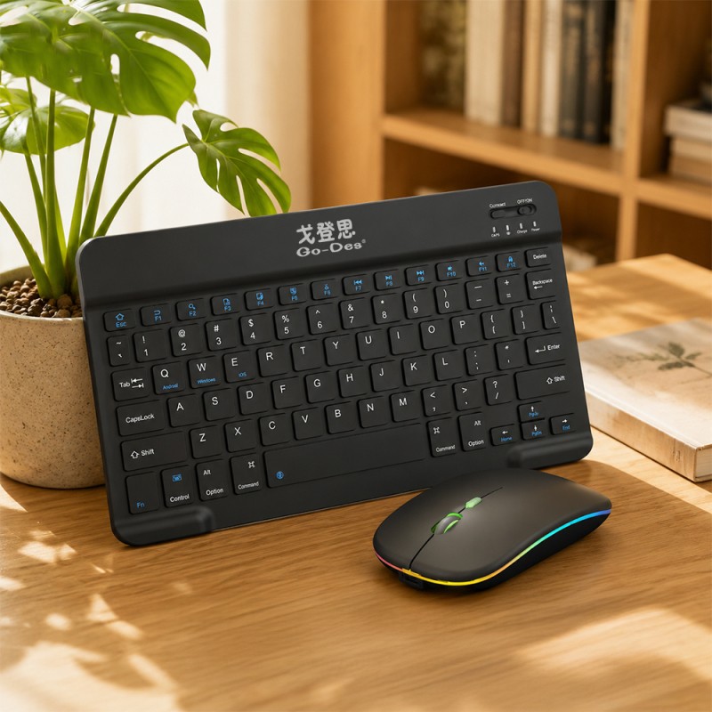 Go Des GD-KB323 Ergonomic 2-in-1 Bluetooth Wireless Keyboard and Mouse Set - 3