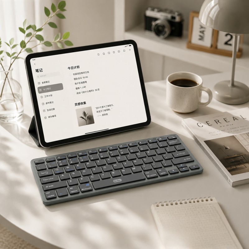 Go Des GD-KB325 Sessiz Tuş Tasarımlı Bluetooth Bağlantılı Kablosuz Klavye - 3