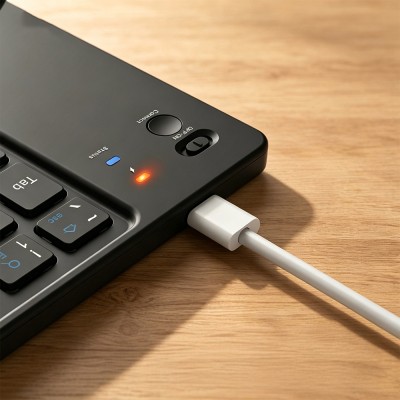Go Des GD-KB326 Sessiz Tuş Tasarımlı Katlanabilir Bluetooth Bağlantılı Kablosuz Klavye - 4