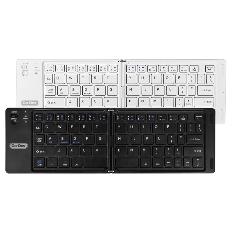 Go Des GD-KB326 Sessiz Tuş Tasarımlı Katlanabilir Bluetooth Bağlantılı Kablosuz Klavye - 5