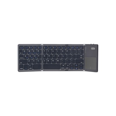 Go Des GD-KB328 Foldable Wireless Keyboard with Silent Key Design, Touchpad, and Bluetooth Connectivity. - 4