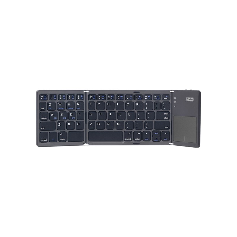 Go Des GD-KB328 Foldable Wireless Keyboard with Silent Key Design, Touchpad, and Bluetooth Connectivity. - 4