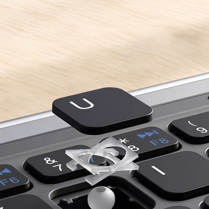 Go Des GD-KB328 Sessiz Tuş Tasarımlı Touch Pad Özellikli Katlanabilir Bluetooth Bağlantılı Kablosuz Klavye - 5