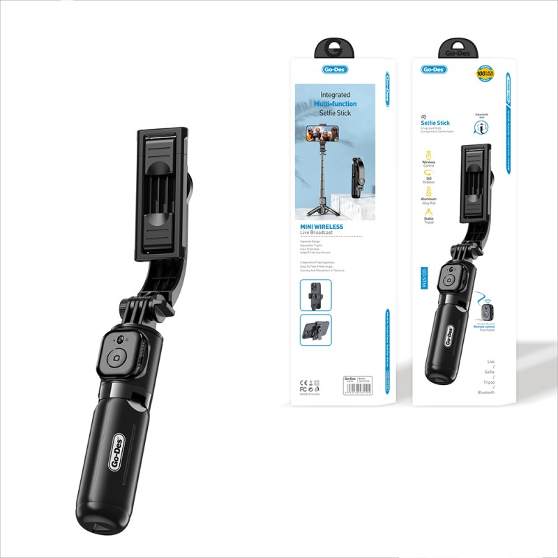 Go Des GD-ST66 Remote Controlled 360 Degree Rotating Selfie Stick and Tripod - 4