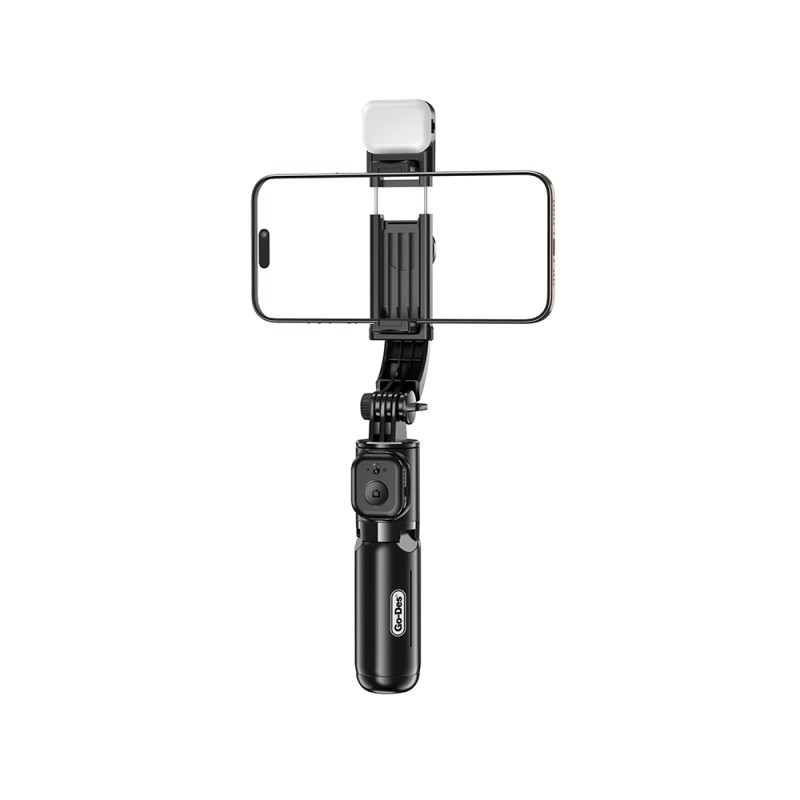 Go Des GD-ST67 Live Broadcast Fill Light Remote Control 360 Degree Rotating Selfie Stick and Tripod - 1