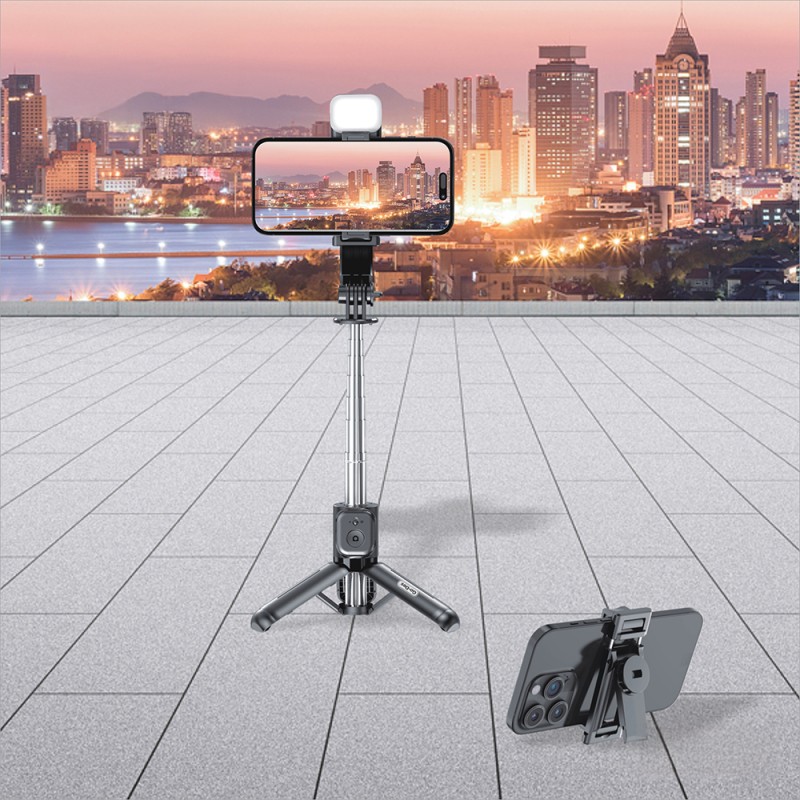 Go Des GD-ST67 Live Broadcast Fill Light Remote Control 360 Degree Rotating Selfie Stick and Tripod - 3