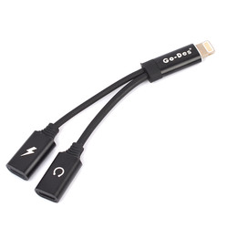 Go Des GD-UC11 Dual Lightning Headphone Audio & Charge Adaptör - Go Des
