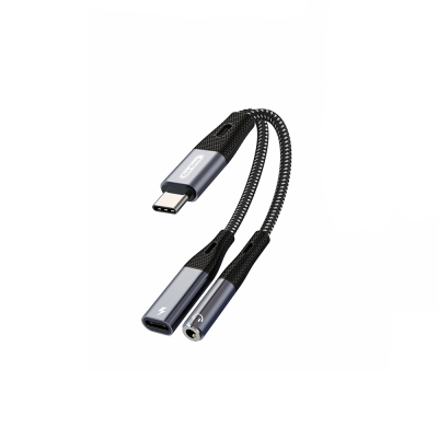 Go Des GD-UC162 3.5mm Jack Input Type-C 2in1 Charging and Audio Cable - Go Des