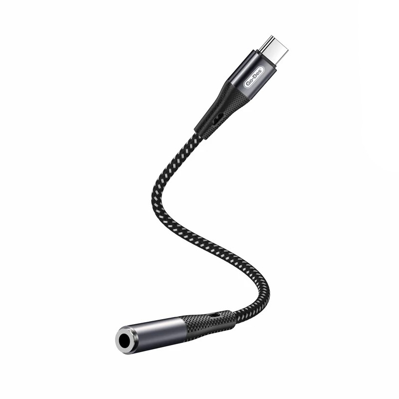 Go Des GD-UC165 Type-C to 3.5mm Hi-Fi Aux Çevirici Örgülü Ses Adaptörü - 1