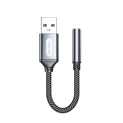Go Des GD-UC332 USB-A to 3.5mm Aux Çevirici Ses Adaptörü - Go Des
