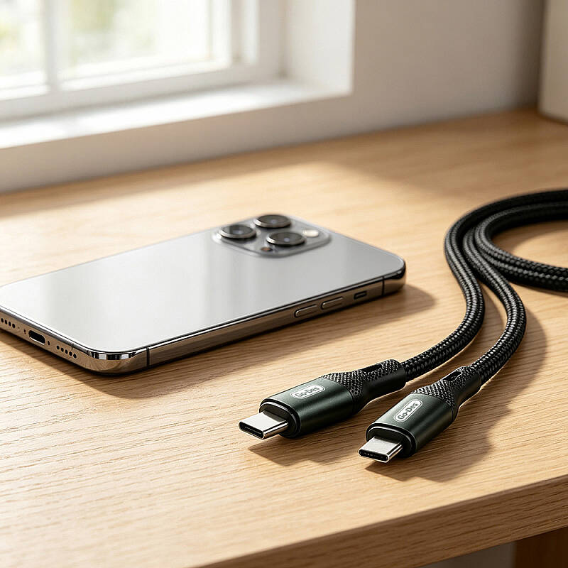 Go Des GD-UC575 Type-C to Type-C PD Braided Fast Charging Data and Charging Cable 40W 3M - 4