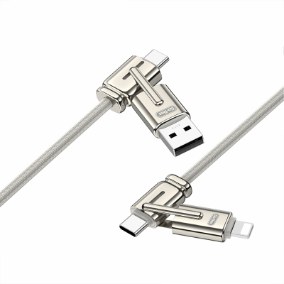 Go Des GD-UC832 4-in-1 PD Multi-USB-A + Type-C to Type-C + Lightning Charging and Data Cable - Go Des