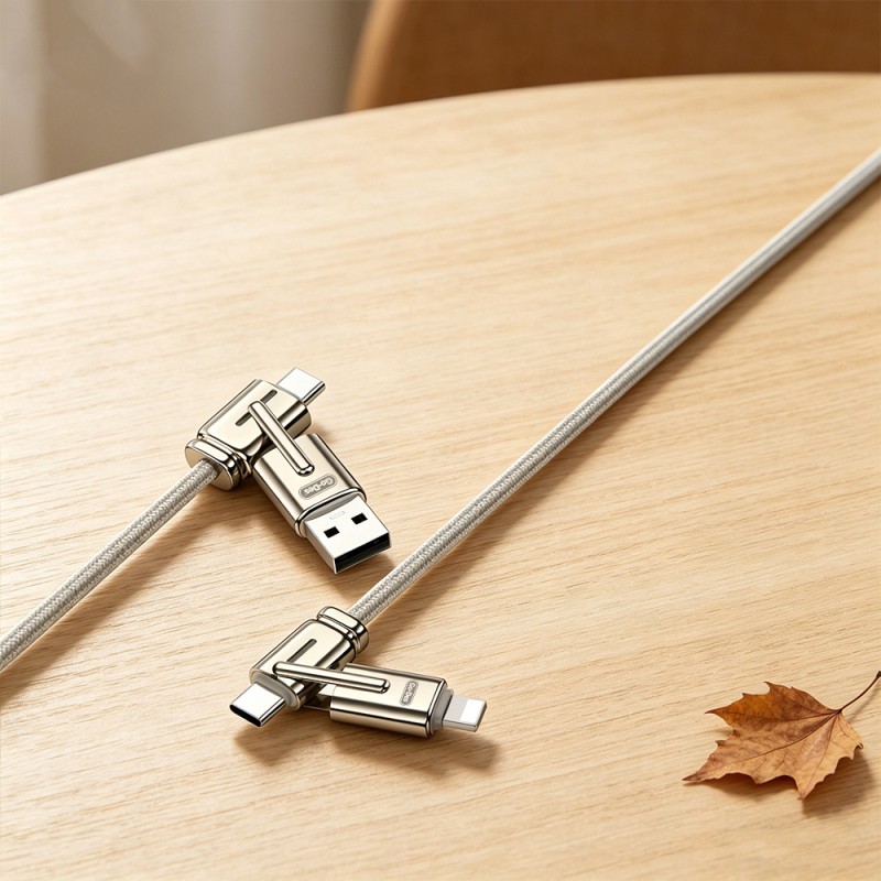 Go Des GD-UC832 4in1 PD Çoklu USB-A + Type-C to Type-C + Lightning Şarj ve Data Kablosu - 3