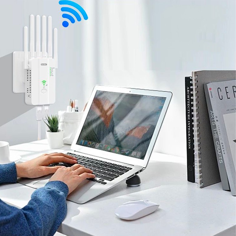 Go Des GD-WPS032 1200Mbps 6 Antenna 5GHz WiFi Signal Booster Router - 4