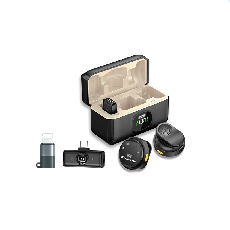 Go Des GD-WS305 2in1 Wireless Lavalier Microphone with Type-C Charging Port - 1