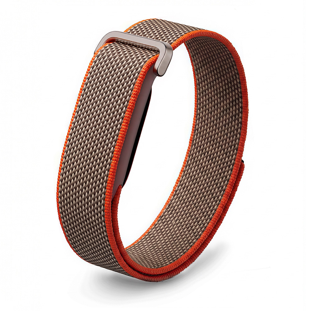 Google Fitbit Air Zore KRD-03 Hasır Kordon - Turuncu-Kahverengi