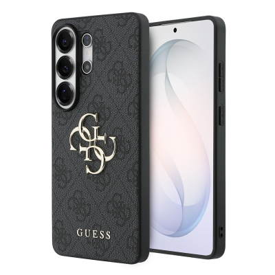 Guess Galaxy S26 Ultra Case, Original Licensed PU Leather Cover with Large Metal Logo Design - Guess