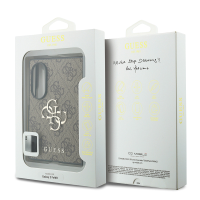 Guess Galaxy Z Fold 8 Case Original Licensed 4G Design Large Metal 4G and Text Logo Cover - 21
