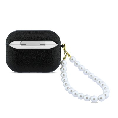 GUESS Glitter Pearl Wrist Strap Case for Apple Airpods Pro 3 - 4