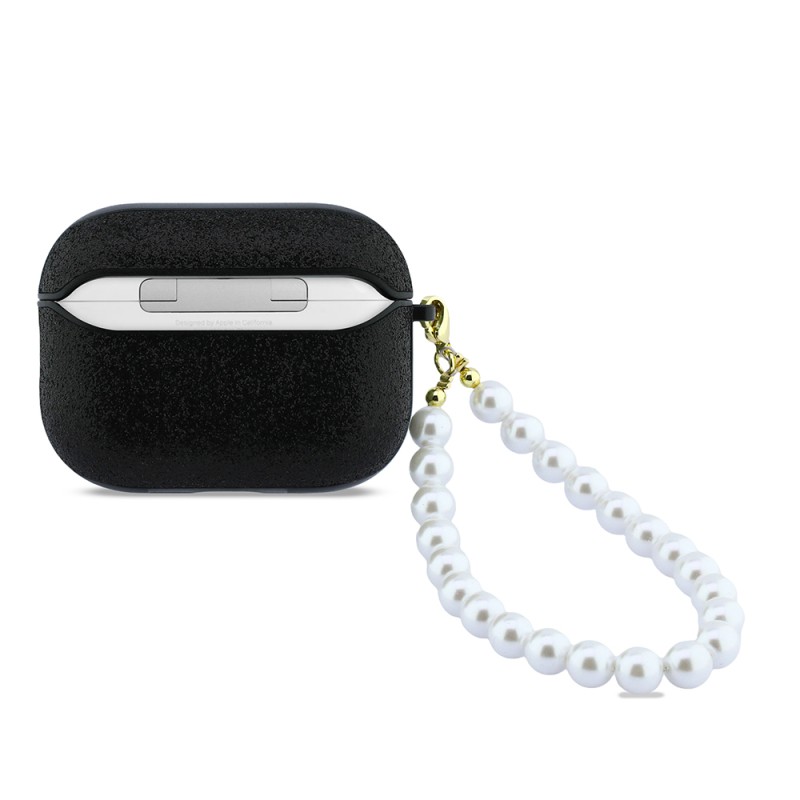 GUESS Glitter Pearl Wrist Strap Case for Apple Airpods Pro 3 - 4