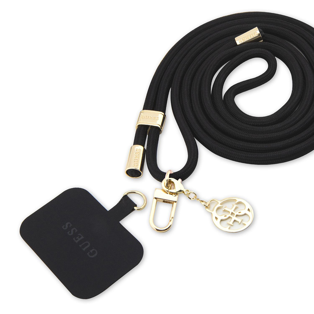 GUESS Metal Logolu Cep Telefonu Askı İpi - Siyah