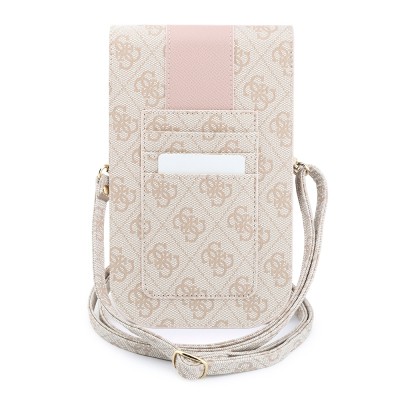 Guess Officially Licensed Bag with 4G Pattern, Large Logo, Card Holder, Strap, and Magnetic Closure - 6