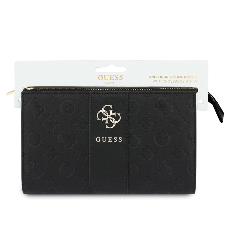 Guess Officially Licensed Handbag with Shoulder Strap, Featuring Peony and 4G Patterns, Stripe Detail, and Metal Logo - 7