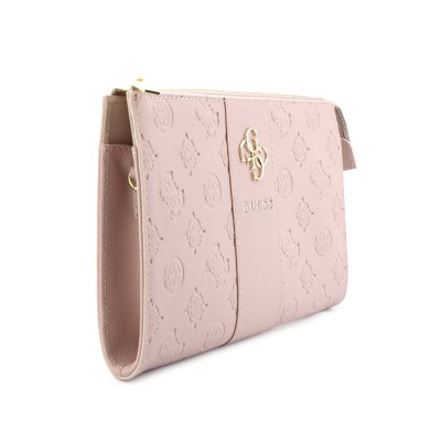 Guess Officially Licensed Handbag with Shoulder Strap, Featuring Peony and 4G Patterns, Stripe Detail, and Metal Logo - 9