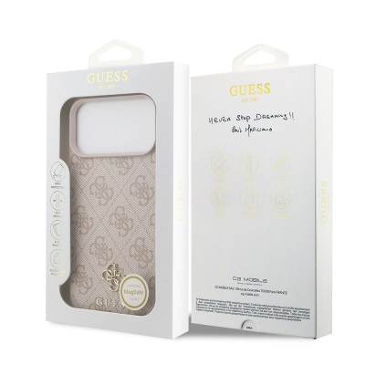 Guess Officially Licensed Small 4G Classic Case for Apple iPhone 18 Pro Max with MagSafe Charging Support - 24