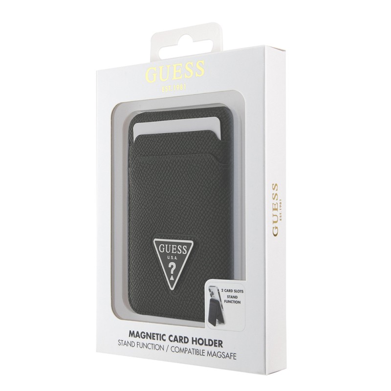 Guess Original Licensed 2 Chamber Triangle Logo Stand Magnetic Card Holder - 6