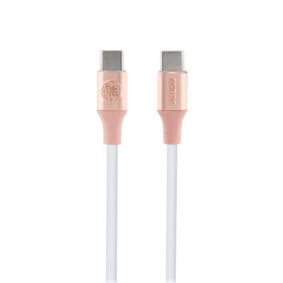 Guess Original Licensed 4G and Text Logo Illuminated Cable Tip Fast Charging Type-C To Type-C PD Cable 3A 1.5m - Guess