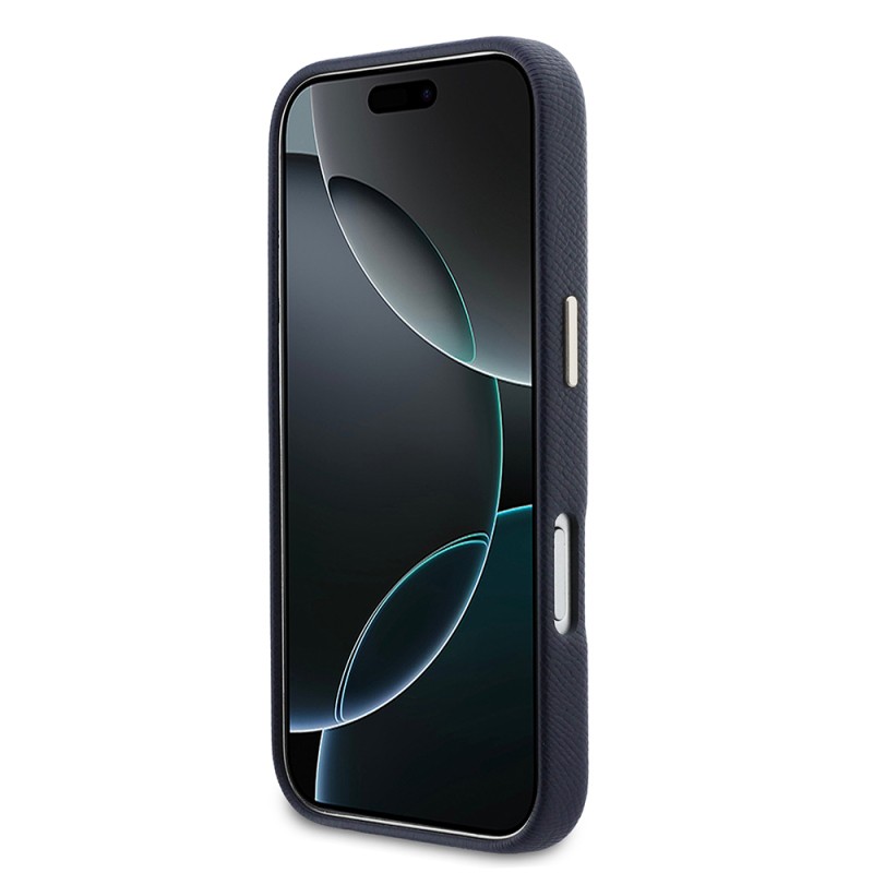 Guess Original Licensed 4G Case for Apple iPhone 17 Pro Max with Large Metal Camera Frame and PU Leather Resin Cover - 21