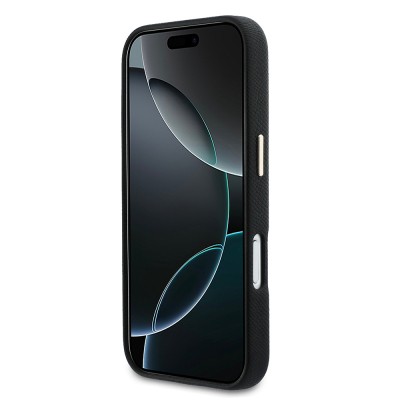 Guess Original Licensed 4G Case for Apple iPhone 17 Pro Max with Large Metal Camera Frame and PU Leather Resin Cover - 29