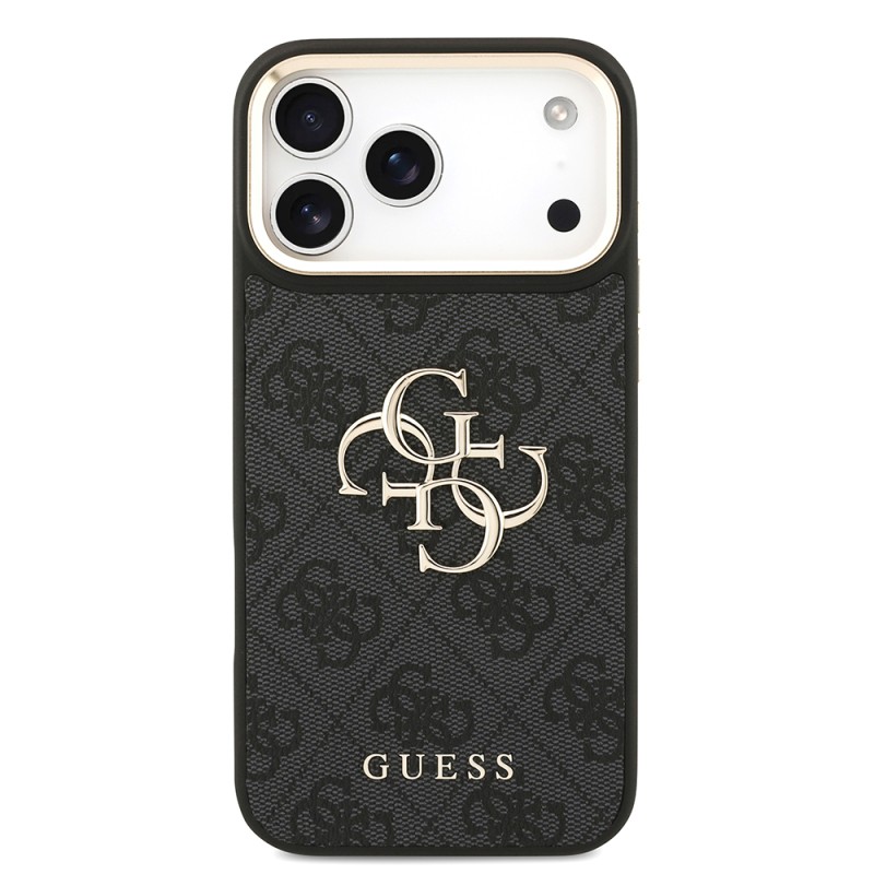 Guess Original Licensed 4G Case for Apple iPhone 18 Pro Max with Large Metal Logo and Thick Strap - 13