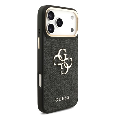 Guess Original Licensed 4G Case for Apple iPhone 18 Pro Max with Large Metal Logo and Thick Strap - 14