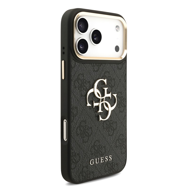 Guess Original Licensed 4G Case for Apple iPhone 18 Pro Max with Large Metal Logo and Thick Strap - 14