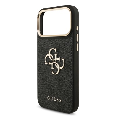 Guess Original Licensed 4G Case for Apple iPhone 18 Pro Max with Large Metal Logo and Thick Strap - 16