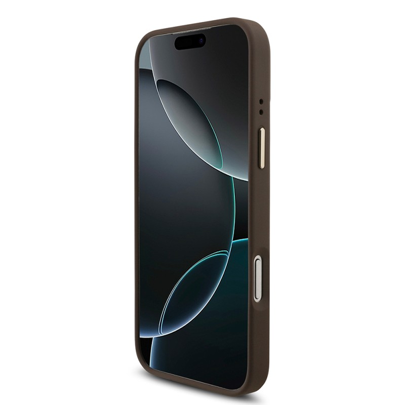 Guess Original Licensed 4G Case for Apple iPhone 18 Pro Max with Large Metal Logo and Thick Strap - 23