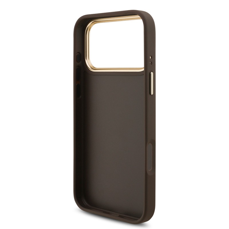Guess Original Licensed 4G Case for Apple iPhone 18 Pro Max with Large Metal Logo and Thick Strap - 25