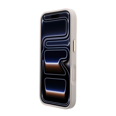 Guess Original Licensed 4G Case for Apple iPhone 18 Pro with Large Metal Logo and Thick Strap - 15