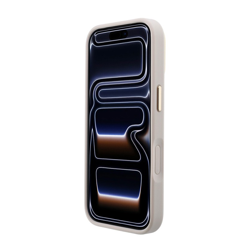 Guess Original Licensed 4G Case for Apple iPhone 18 Pro with Large Metal Logo and Thick Strap - 15