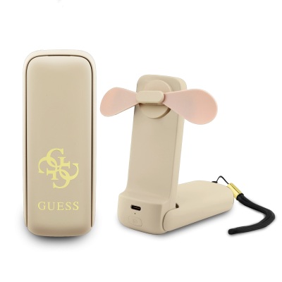 Guess Original Licensed 4G Large Metal Logo 3-Stage Foldable Portable Hand Cooler Fan - Guess