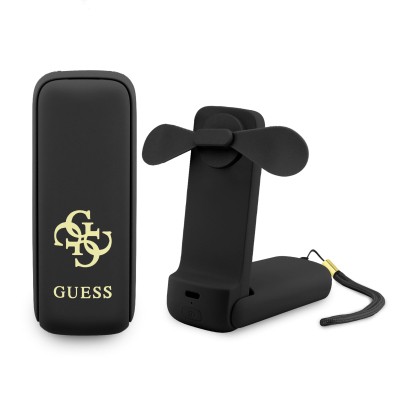 Guess Original Licensed 4G Large Metal Logo 3-Stage Foldable Portable Hand Cooler Fan - 2