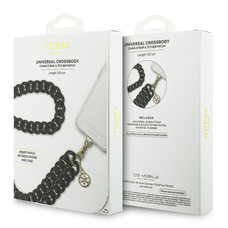 Guess Original Licensed 4G Metal Logo Large Chain Crossbody Phone Strap 120cm - 5