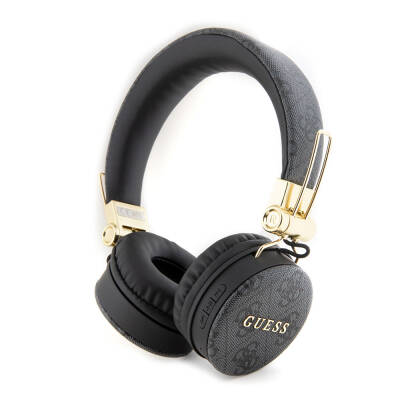 Guess Original Licensed 4G Metal Logo PU Leather Adjustable On-Ear Bluetooth Headset - Guess